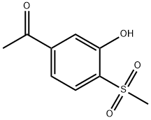 1-(3-hydroxy-4-methanesulfonylphenyl)ethan-1-one 化学構造式