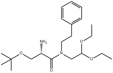 (2S)-2-AMINO-N-(2,2-DIETHOXYETHYL)-3-(1,1-DIMETHYLETHOXY)-N-(2-PHENYLETHYL)-PROPANAMIDE 结构式