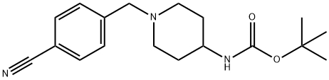 tert-Butyl 1-(4-cyanobenzyl)piperidin-4-ylcarbamate Struktur