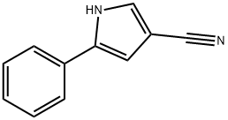 5-phenyl-1H-pyrrole-3-carbonitrile 化学構造式