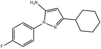 3-cyclohexyl-1-(4-fluorophenyl)-1H-pyrazol-5-amine Structure