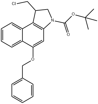 5-(苄氧基)-1-(氯甲基)-1,2-二氢-3H-苯并[E]吲哚-3-羧酸叔丁酯, 122745-40-8, 结构式