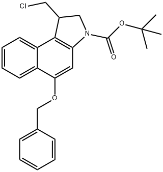 tert-butyl5-(benzyloxy)-1-(chloromethyl)-1,2-dihydro-3H-benzo[e]indole-3-carboxylate Struktur