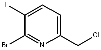 2-BROMO-6-(CHLOROMETHYL)-3-FLUOROPYRIDINE 结构式