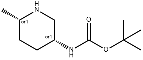 cis-tert-Butyl (6-methylpiperidin-3-yl)carbamate Struktur