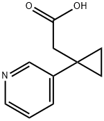 (1-Pyridin-3-yl-cyclopropyl)-acetic acid 化学構造式
