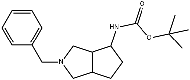 TERT-BUTYL 2-BENZYL-OCTAHYDROCYCLOPENTA[C] PYRROL-6-YLCARBAMATE 结构式