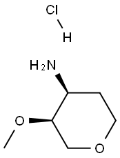 (3S,4S)-3-methoxyoxan-4-amine hydrochloride Struktur
