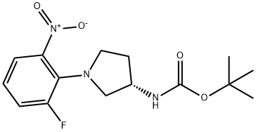 (S)-tert-Butyl 1-(2-fluoro-6-nitrophenyl)pyrrolidin-3-ylcarbamate Structure