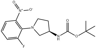 (R)-tert-Butyl 1-(2-fluoro-6-nitrophenyl)pyrrolidine-3-ylcarbamate Structure