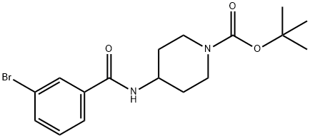 tert-Butyl 4-(3-bromobenzamido)piperidine-1-carboxylate Structure