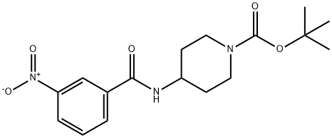 tert-Butyl 4-(3-nitrobenzamido)piperidine-1-carboxylate Structure