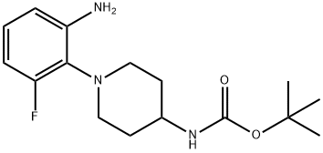 tert-Butyl 1-(2-amino-6-fluorophenyl)piperidin-4-ylcarbamate Structure