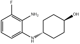 (1R*,4R*)-4-(2-Amino-3-fluorophenylamino)cyclohexanol Structure