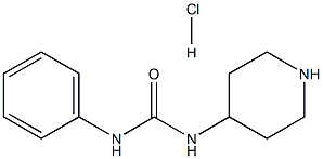 1-フェニル-3-(ピペリジン-4-イル)ウレア塩酸塩 化学構造式