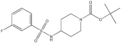 tert-Butyl 4-(3-fluorophenylsulfonamido)piperidine-1-carboxylate Structure