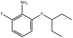 2-フルオロ-6-(ペンタン-3-イルオキシ)アニリン 化学構造式