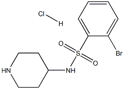 2-ブロモ-N-(ピペリジン-4-イル)ベンゼンスルホンアミド塩酸塩 化学構造式
