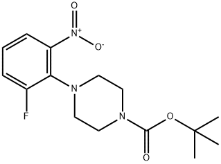 1-BOC-4-(2-氟-6-硝基苯基)哌嗪基, 1233958-36-5, 结构式