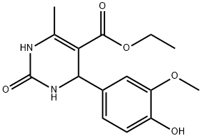 ethyl 4-(4-hydroxy-3-methoxyphenyl)-6-methyl-2-oxo-1,2,3,4-tetrahydropyrimidine-5-carboxylate Structure