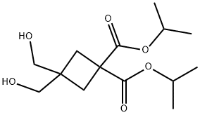 diisopropyl 3,3-bis(hydroxymethyl)cyclobutane-1,1-dicarboxylate 化学構造式