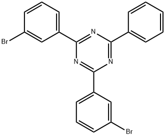 2,4-Bis-(3-bromo-phenyl)-6-phenyl-[1,3,5]triazine 结构式