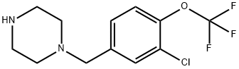 1-{[3-chloro-4-(trifluoromethoxy)phenyl]methyl}piperazine 化学構造式