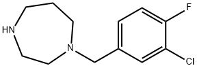 1-[(3-chloro-4-fluorophenyl)methyl]-1,4-diazepane 化学構造式