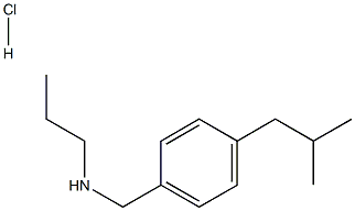 {[4-(2-methylpropyl)phenyl]methyl}(propyl)amine hydrochloride 结构式