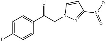 1-(4-fluorophenyl)-2-(3-nitro-1H-pyrazol-1-yl)ethan-1-one, 1240568-08-4, 结构式