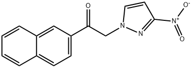 1-(naphthalen-2-yl)-2-(3-nitro-1H-pyrazol-1-yl)ethan-1-one 结构式