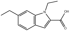 1,6-diethyl-1H-indole-2-carboxylic acid, 1240570-70-0, 结构式