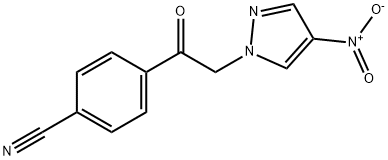 4-[2-(4-nitro-1H-pyrazol-1-yl)acetyl]benzonitrile Struktur