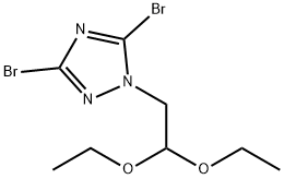 3,5-dibromo-1-(2,2-diethoxyethyl)-1H-1,2,4-triazole, 1240580-71-5, 结构式