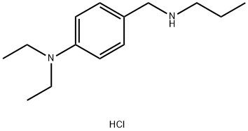 N,N-ジエチル-4-[(プロピルアミノ)メチル]アニリン二塩酸塩 化学構造式