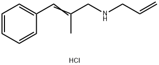 [(2E)-2-methyl-3-phenylprop-2-en-1-yl](prop-2-en-1-yl)amine hydrochloride,1240590-74-2,结构式