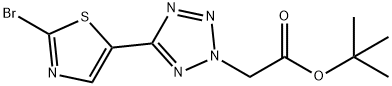 tert-butyl2-(5-(2-bromothiazol-5-yl)-2H-tetrazol-2-yl)acetate Structure