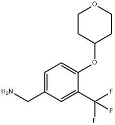 [4-(Oxan-4-yloxy)-3-(trifluoromethyl)phenyl]methanamine Structure