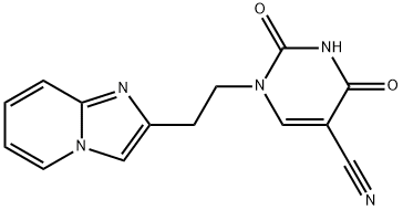 1-(2-Imidazo[1,2-a]pyridin-2-yl-ethyl)-2,4-dioxo-1,2,3,4-tetrahydro-pyrimidine-5-carbonitrile,1242281-90-8,结构式