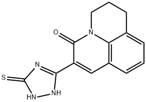 2-(5-Mercapto-1H-[1,2,4]triazol-3-yl)-6,7-dihydro-5H-pyrido[3,2,1-ij]quinolin-3-one 结构式