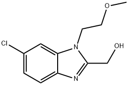 [6-Chloro-1-(2-methoxy-ethyl)-1H-benzoimidazol-2-yl]-methanol Struktur