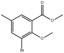 3-BROMO-2-METHOXY-5-METHYL-BENZOIC ACID METHYL ESTER Structure