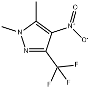 1,5-dimethyl-4-nitro-3-(trifluoromethyl)-1H-pyrazole 化学構造式