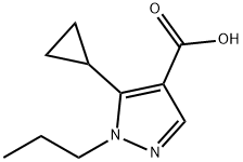 5-Cyclopropyl-1-propyl-1H-pyrazole-4-carboxylic acid 化学構造式
