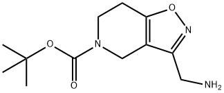 3-Aminomethyl-6,7-Dihydro-4H-Isoxazolo[4,5-C]Pyridine-5-Carboxylic Acid Tert-Butyl Ester 化学構造式
