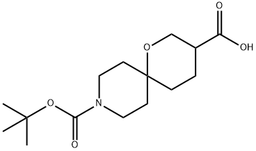 9-BOC-1-OXA-9-AZASPIRO[5.5]UNDECANE-3-CARBOXYLIC ACID 化学構造式