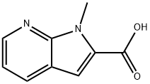 1-メチル-1H-ピロロ[2,3-B]ピリジン-2-カルボン酸 化学構造式