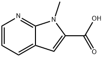 1-methyl-1H-pyrrolo[2,3-b]pyridine-2-carboxylic acid Struktur