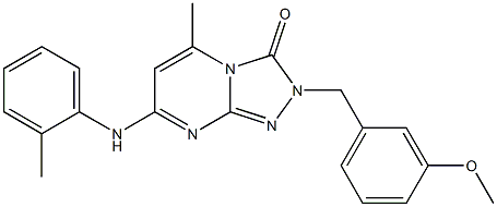 2-[(3-methoxyphenyl)methyl]-5-methyl-7-(2-methylanilino)-[1,2,4]triazolo[4,3-a]pyrimidin-3-one Struktur