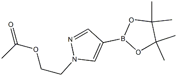 2-(4-(4,4,5,5-Tetramethyl-1,3,2-dioxaborolan-2-yl)-1H-pyrazol-1-yl)ethyl acetate, 1251731-71-1, 结构式